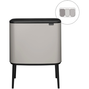Brabantia Bo Touch Bin Prullenbak - 3 x 11 liter - Soft Grey