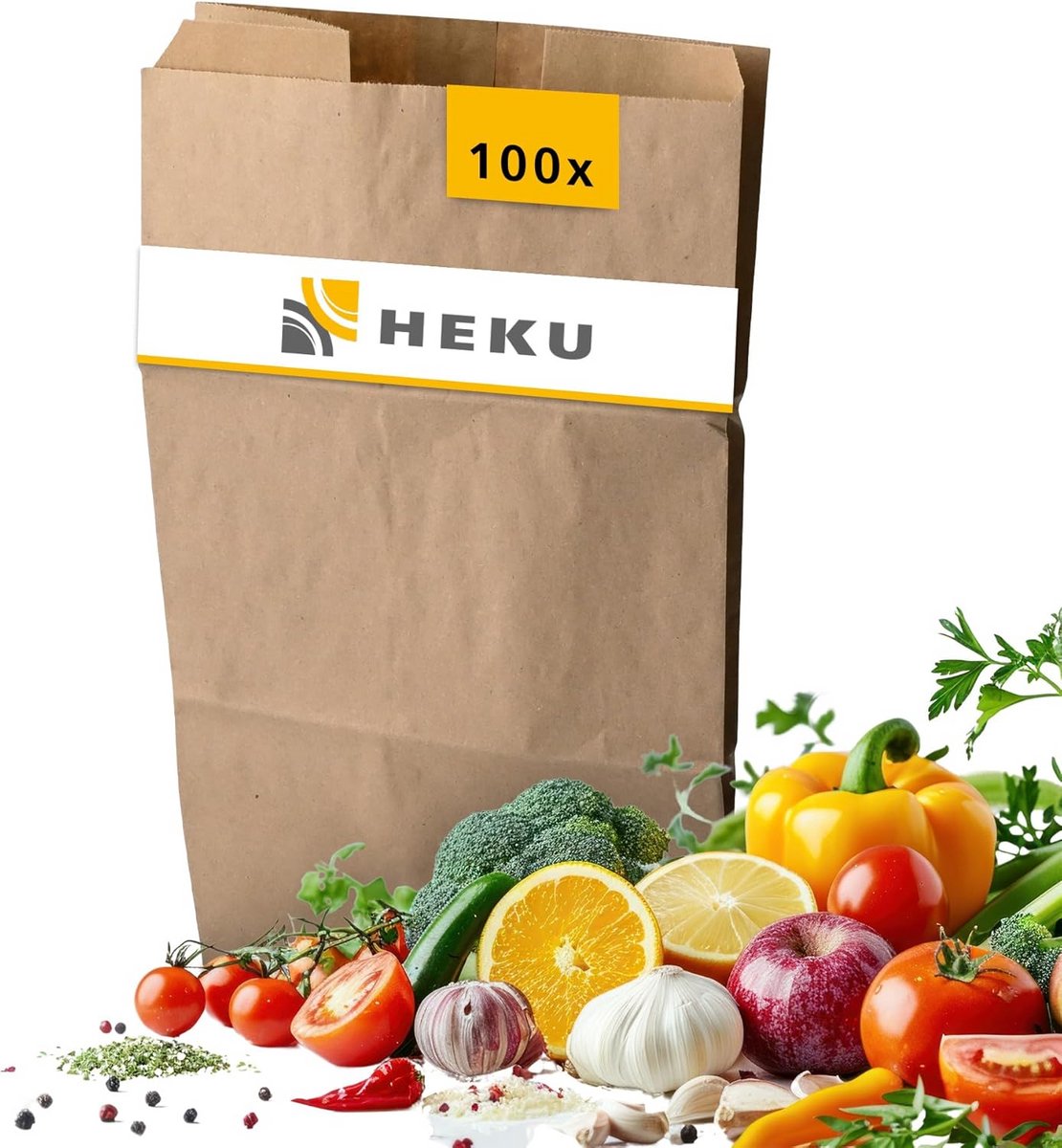 Composteerbare Bio Afvalzakken 10 Liter Papier 100 stuks - Stevig en Natbestendig