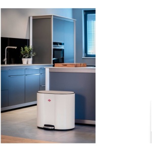 WESCO Multicollector 2 Prullenbak Afvalscheiding (2x25 Liter) | 50 Liter | Metaal - Mat zand | Duo Pedaalemmer met Soft Close en Geurfilter