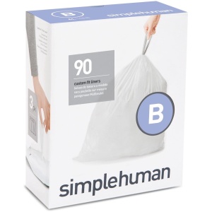 Simplehuman Code B Afvalzakken - 6 liter - 90 stuks - met Trekband - Wit