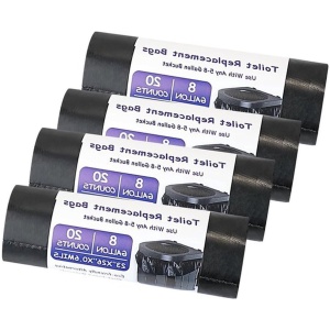 80 stuks 8 gallon draagbare biologisch afbreekbare kleine vuilniszakken 30 l zwarte voedselafvalzak camping toilettas 100% composteerbare vuilniszak voor huishouden tuin keuken.