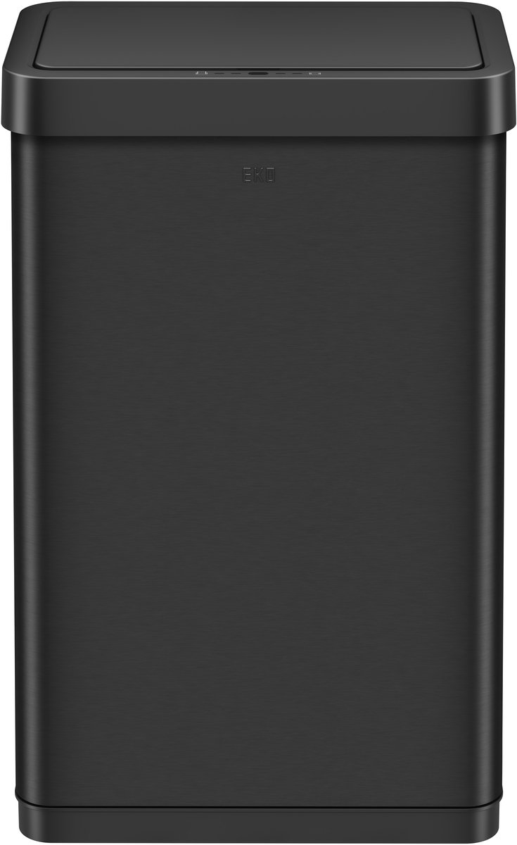 EKO - Mirage X Sensor Bin 80 liter - Stainless steel - Mat zwart - Prullenbak