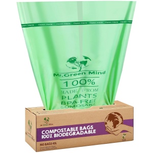 140x 10 Liter Composteerbare GFT Afvalzakken met Dispenser - Biologisch Afbreekbaar