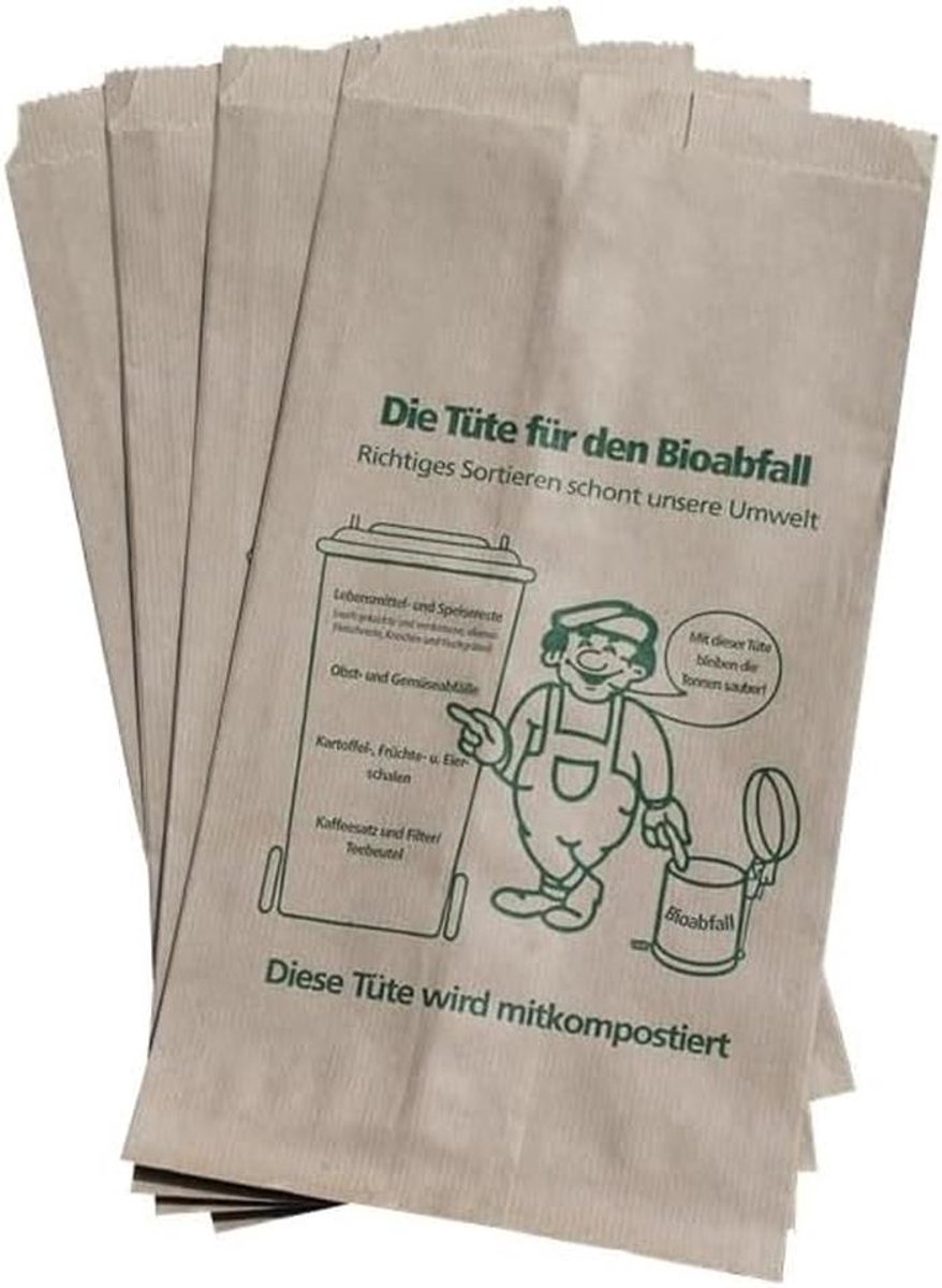 Composteerbare Bruine Afvalzakken voor GFT-afval 10 Liter